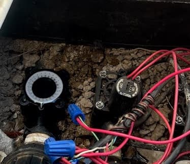 Rebuilt irrigation valve box with new diaphragm and wiring